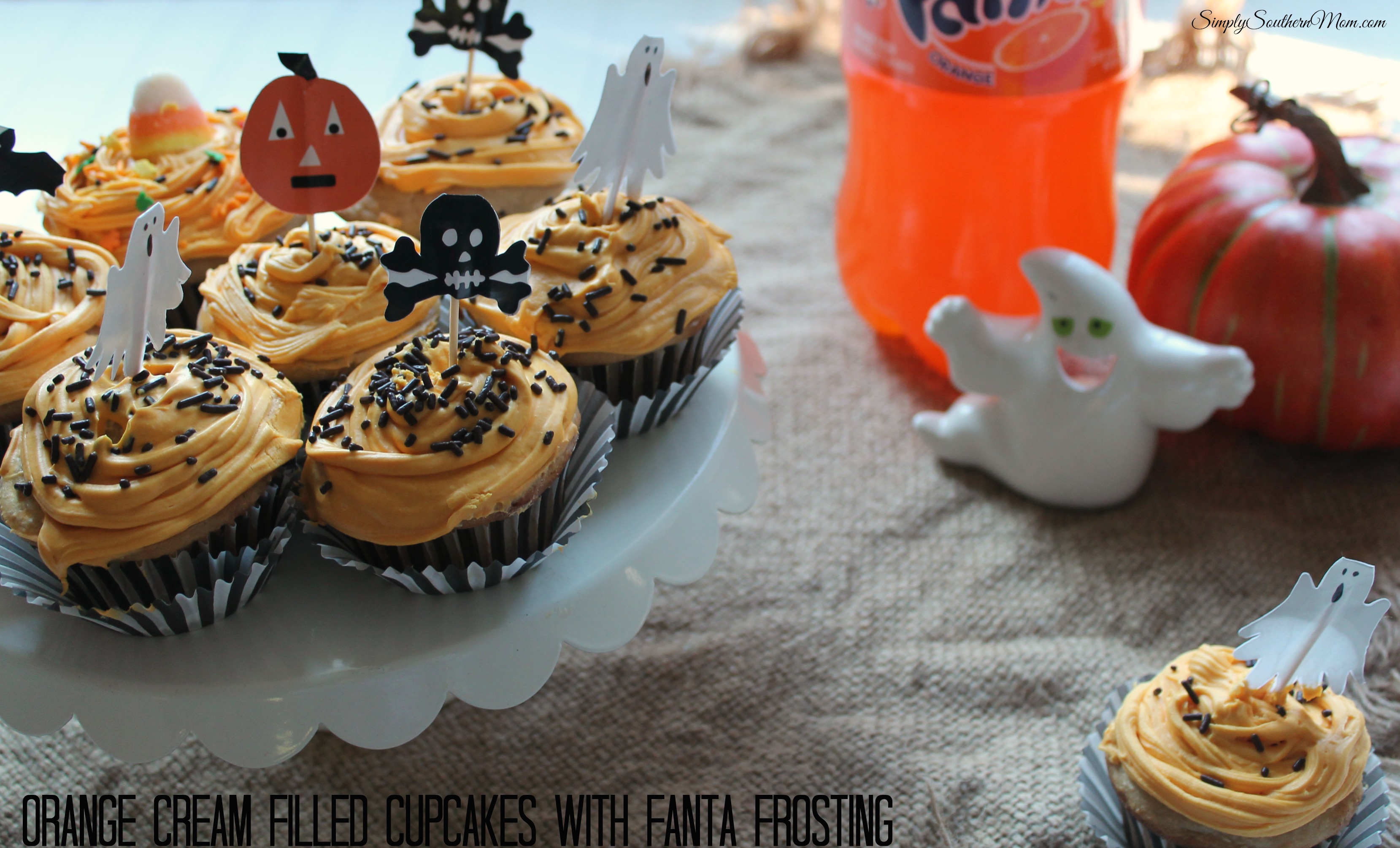 Orange Cream Filled Cupcakes with Fanta Frosting (gluten free) - Simply Southern Mom