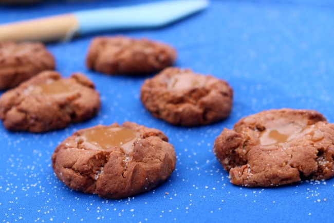 Chocolate-Caramel-Thumbprint-Cookies